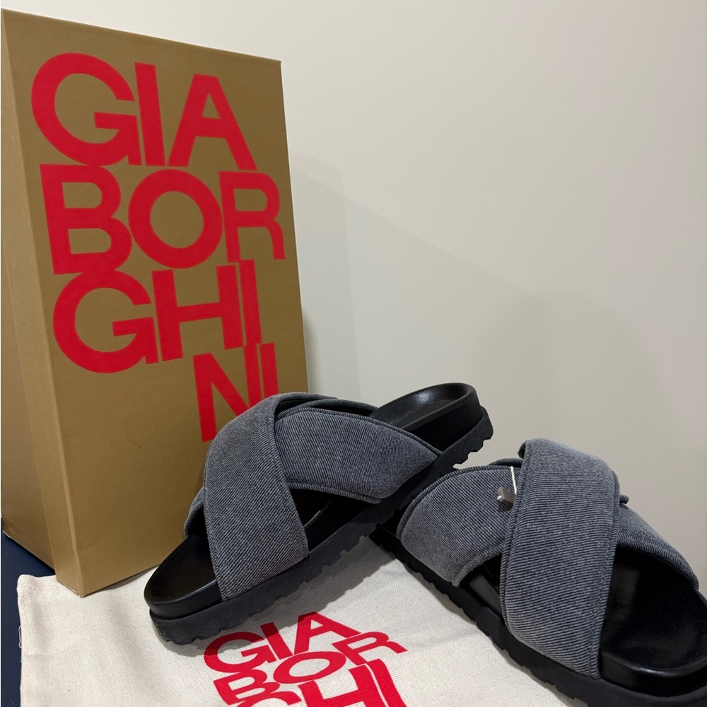 Gia Borghini Gray Sandals for Casual Wear